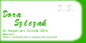 dora szlezak business card
